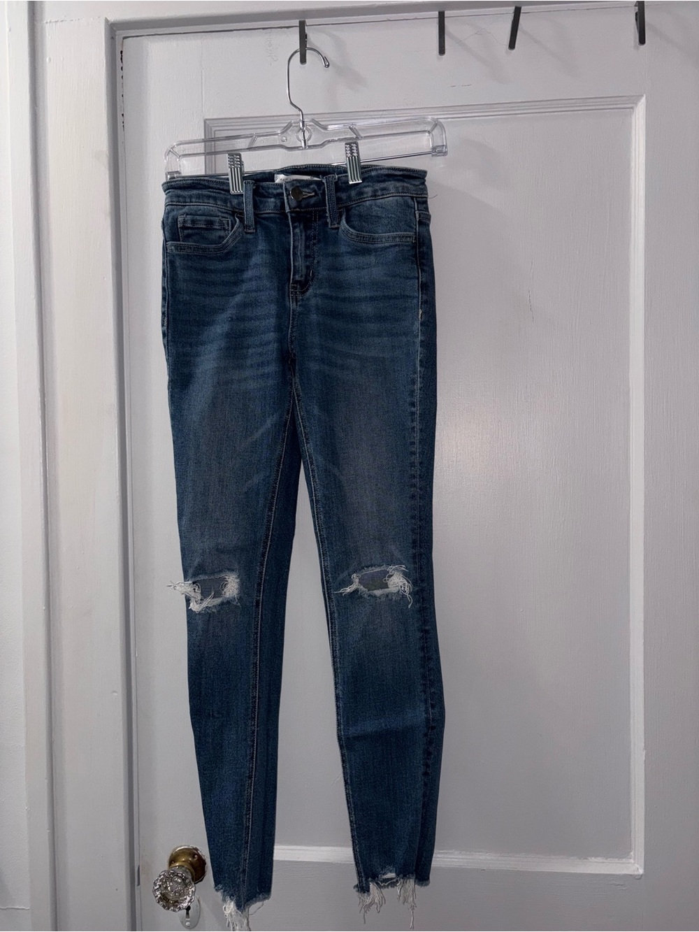 Alter’d State Dark Blue Distressed Women's Skinny Jeans